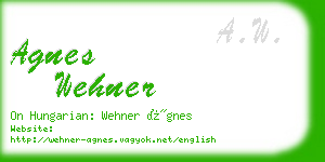 agnes wehner business card